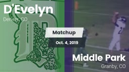 Matchup: D'Evelyn  vs. Middle Park  2019