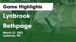 Lynbrook  vs Bethpage  Game Highlights - March 27, 2023