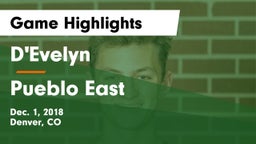 D'Evelyn  vs Pueblo East  Game Highlights - Dec. 1, 2018