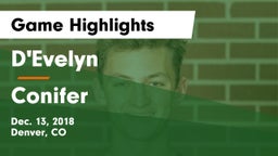 D'Evelyn  vs Conifer  Game Highlights - Dec. 13, 2018