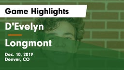 D'Evelyn  vs Longmont  Game Highlights - Dec. 10, 2019