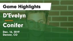 D'Evelyn  vs Conifer  Game Highlights - Dec. 16, 2019