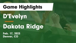 D'Evelyn  vs Dakota Ridge  Game Highlights - Feb. 17, 2023