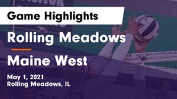 Rolling Meadows  vs Maine West  Game Highlights - May 1, 2021