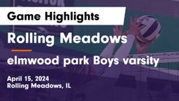 Rolling Meadows  vs elmwood park Boys varsity Game Highlights - April 15, 2024