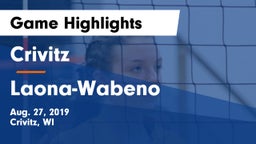 Crivitz vs Laona-Wabeno Game Highlights - Aug. 27, 2019