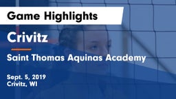 Crivitz vs Saint Thomas Aquinas Academy Game Highlights - Sept. 5, 2019