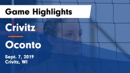 Crivitz vs Oconto  Game Highlights - Sept. 7, 2019