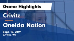 Crivitz vs Oneida Nation Game Highlights - Sept. 10, 2019