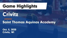 Crivitz vs Saint Thomas Aquinas Academy Game Highlights - Oct. 5, 2020