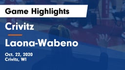 Crivitz vs Laona-Wabeno Game Highlights - Oct. 22, 2020