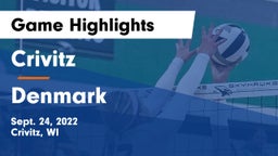 Crivitz vs Denmark  Game Highlights - Sept. 24, 2022