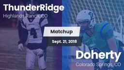 Matchup: ThunderRidge High vs. Doherty  2018