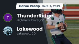 Recap: ThunderRidge  vs. Lakewood  2019