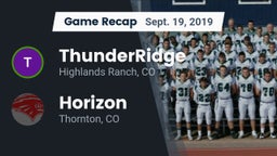 Recap: ThunderRidge  vs. Horizon  2019
