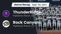 Recap: ThunderRidge  vs. Rock Canyon  2021