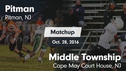 Matchup: Pitman  vs. Middle Township  2016