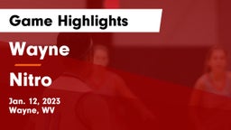 Wayne  vs Nitro  Game Highlights - Jan. 12, 2023