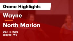 Wayne  vs North Marion  Game Highlights - Dec. 4, 2022