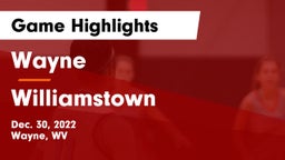 Wayne  vs Williamstown  Game Highlights - Dec. 30, 2022