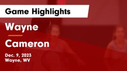 Wayne  vs Cameron  Game Highlights - Dec. 9, 2023