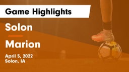 Solon  vs Marion  Game Highlights - April 5, 2022