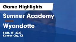 Sumner Academy  vs Wyandotte  Game Highlights - Sept. 15, 2022