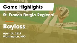 St. Francis Borgia Regional  vs Bayless Game Highlights - April 24, 2023