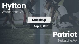 Matchup: Hylton  vs. Patriot   2016