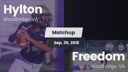 Matchup: Hylton  vs. Freedom  2016