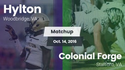 Matchup: Hylton  vs. Colonial Forge  2016