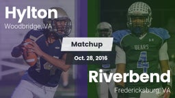 Matchup: Hylton  vs. Riverbend  2016