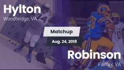 Matchup: Hylton  vs. Robinson  2018