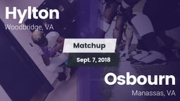 Matchup: Hylton  vs. Osbourn  2018