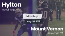 Matchup: Hylton  vs. Mount Vernon   2019
