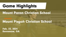 Mount Paran Christian School vs Mount Pisgah Christian School Game Highlights - Feb. 22, 2024