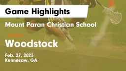 Mount Paran Christian School vs Woodstock  Game Highlights - Feb. 27, 2023