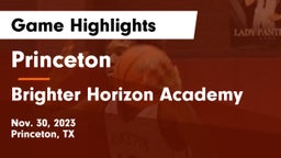 Princeton  vs Brighter Horizon Academy Game Highlights - Nov. 30, 2023