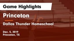 Princeton  vs Dallas Thunder Homeschool  Game Highlights - Dec. 5, 2019