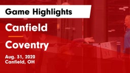 Canfield  vs Coventry  Game Highlights - Aug. 31, 2020