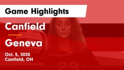 Canfield  vs Geneva  Game Highlights - Oct. 5, 2020
