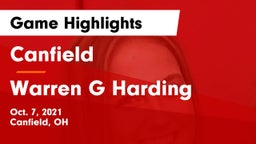 Canfield  vs Warren G Harding Game Highlights - Oct. 7, 2021