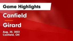 Canfield  vs Girard  Game Highlights - Aug. 20, 2022