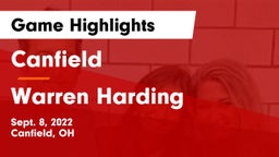 Canfield  vs Warren Harding Game Highlights - Sept. 8, 2022