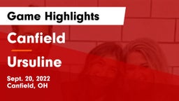 Canfield  vs Ursuline  Game Highlights - Sept. 20, 2022