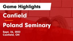 Canfield  vs Poland Seminary  Game Highlights - Sept. 26, 2022