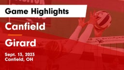 Canfield  vs Girard  Game Highlights - Sept. 13, 2023