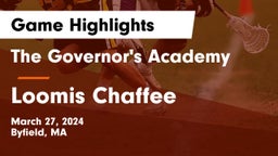 The Governor's Academy vs Loomis Chaffee Game Highlights - March 27, 2024