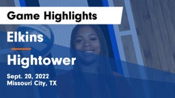 Elkins  vs Hightower  Game Highlights - Sept. 20, 2022