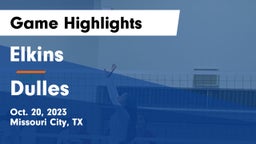 Elkins  vs Dulles  Game Highlights - Oct. 20, 2023